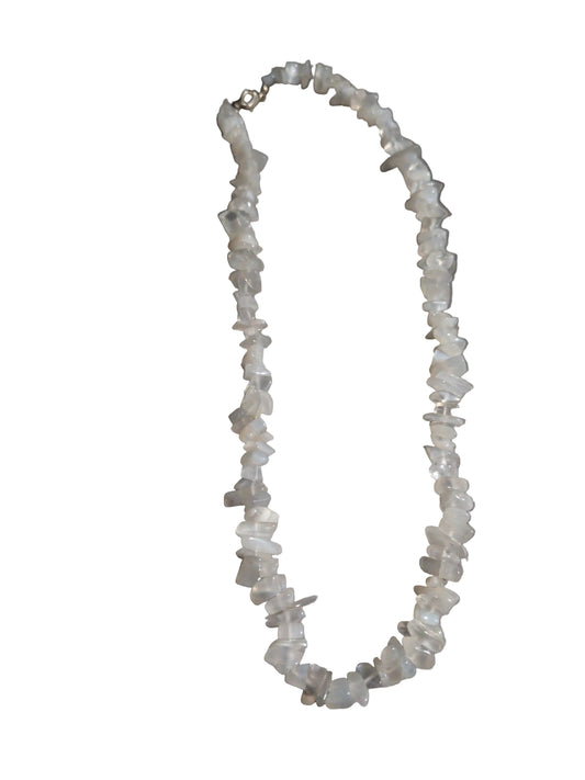 Gemstone Chips Choker- White Moonstone