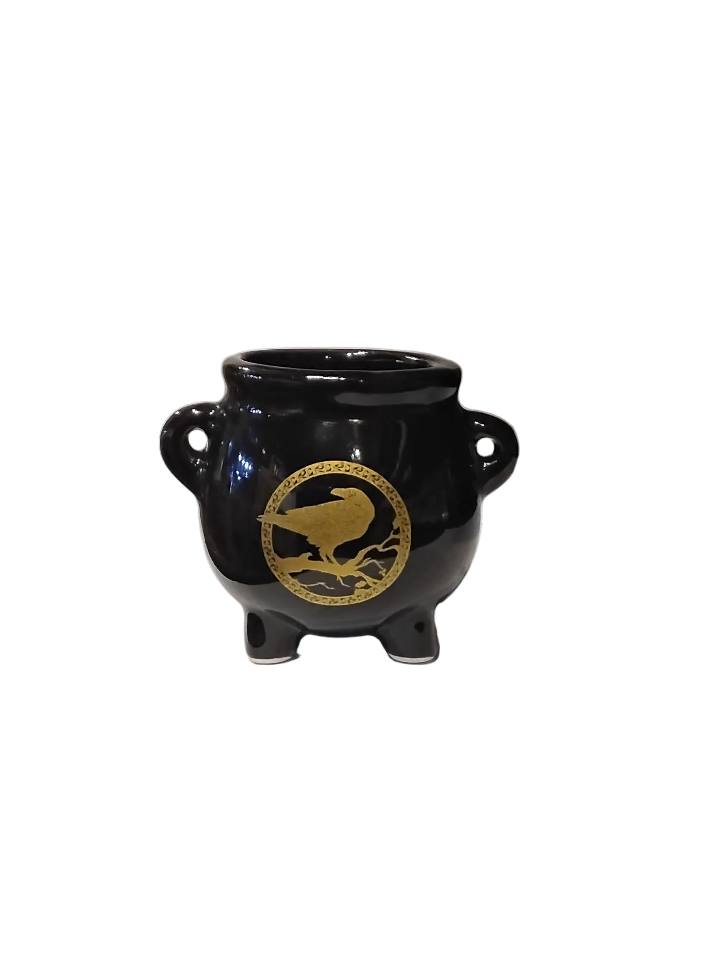 Crow Cauldron Tea Light Holder