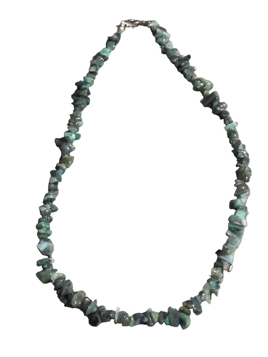 Gemstone Chips Choker- Emerald