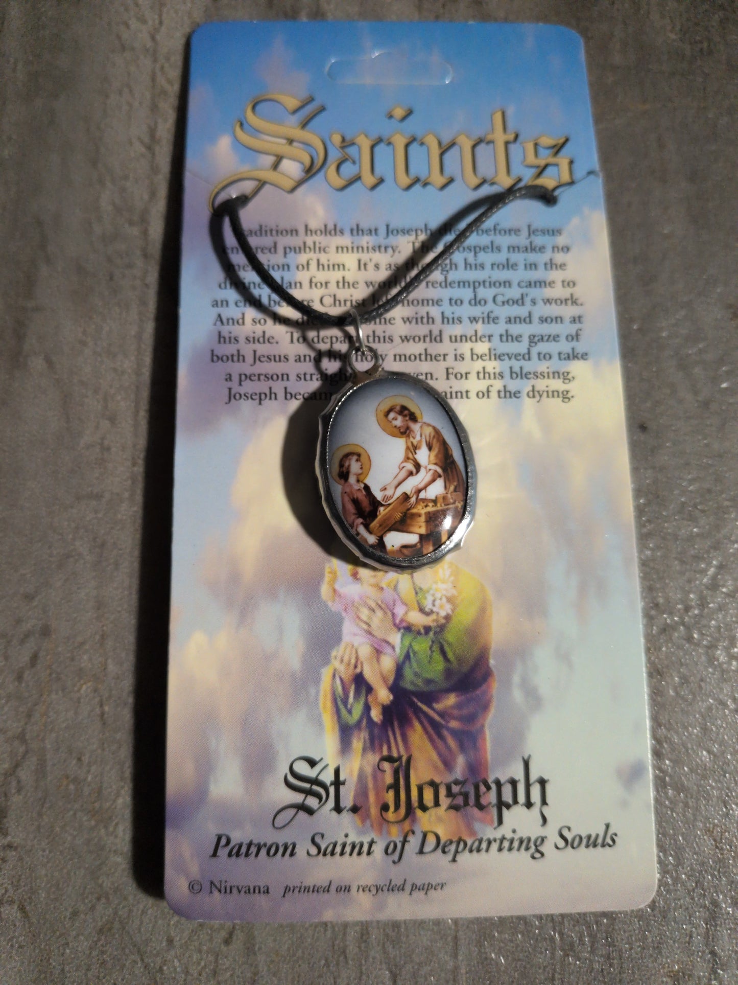 Saint Joseph Pewter Pendant