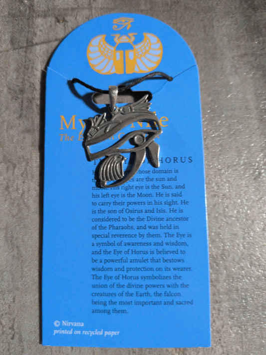 Mystic Nile (Egyptian Collection) The Eye of Horus (falcon Head) Pewter Pendant