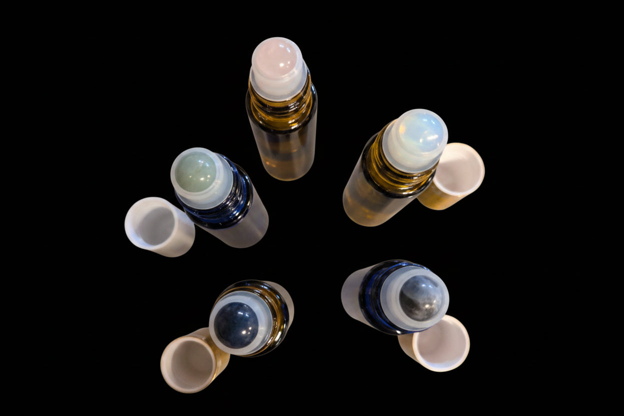 Assorted Empty Gemstone Roller Bottles