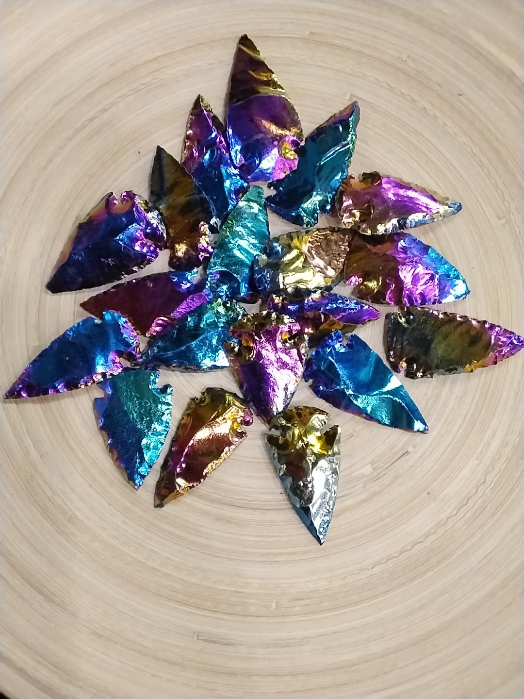 Small Titanium-coated Agate Arrowhead