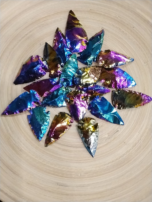 Small Titanium-coated Agate Arrowhead