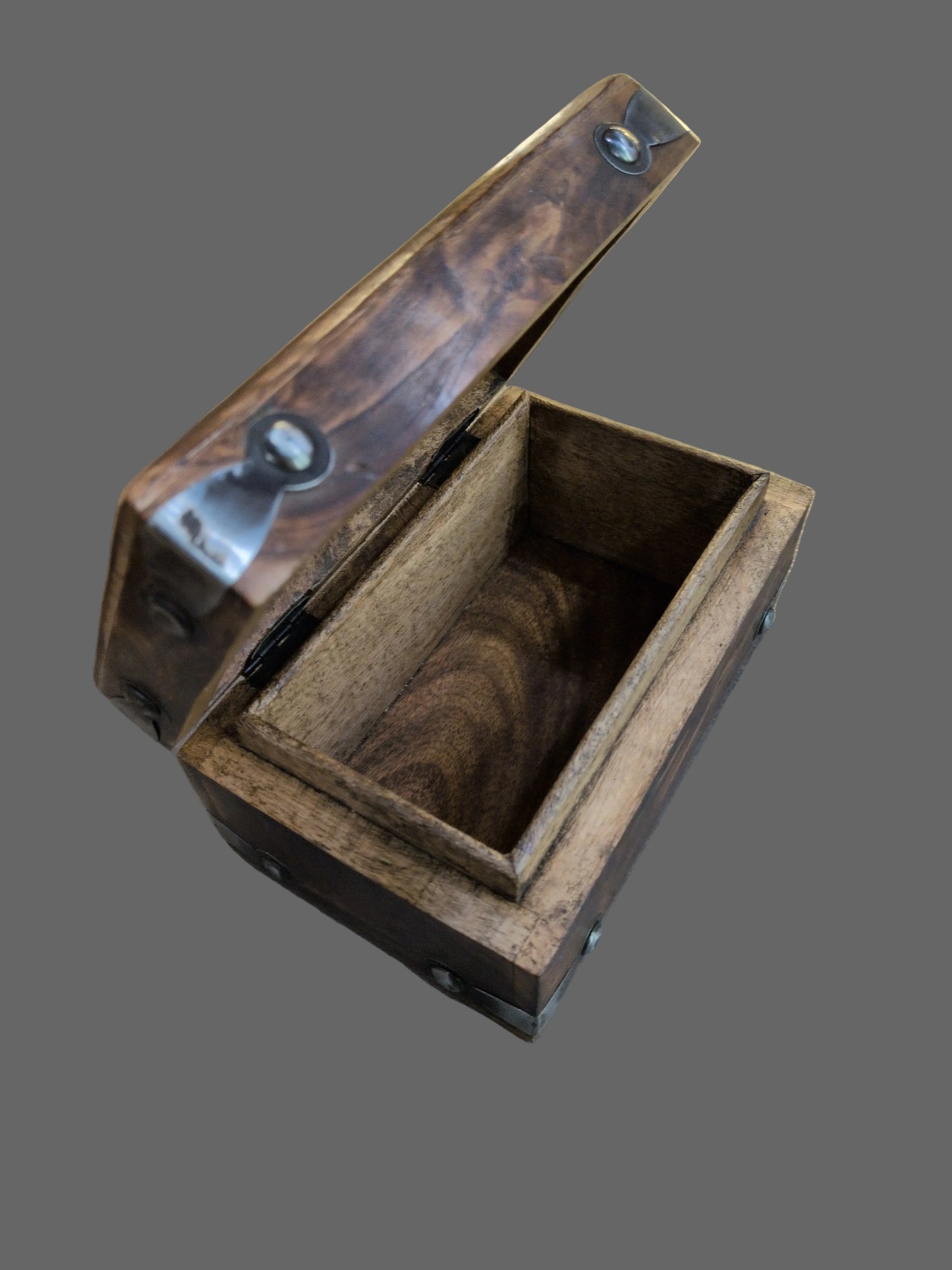 Carved wood chest Celtic Weave Tarot storage box