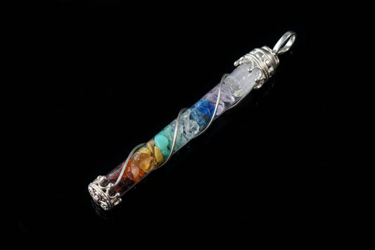 Fused Quartz Vile- Chakra Stones