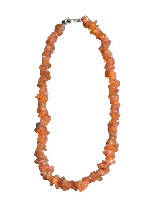 Gemstone Chips Choker- Carnelian