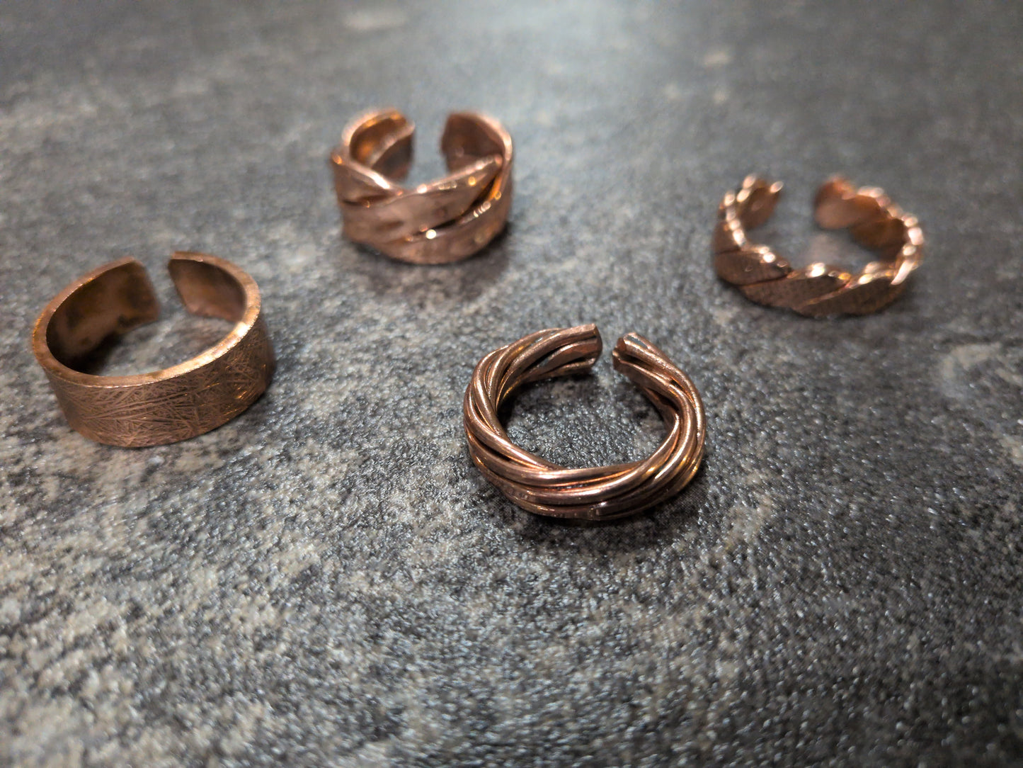 Assorted Copper Rings-adjustable