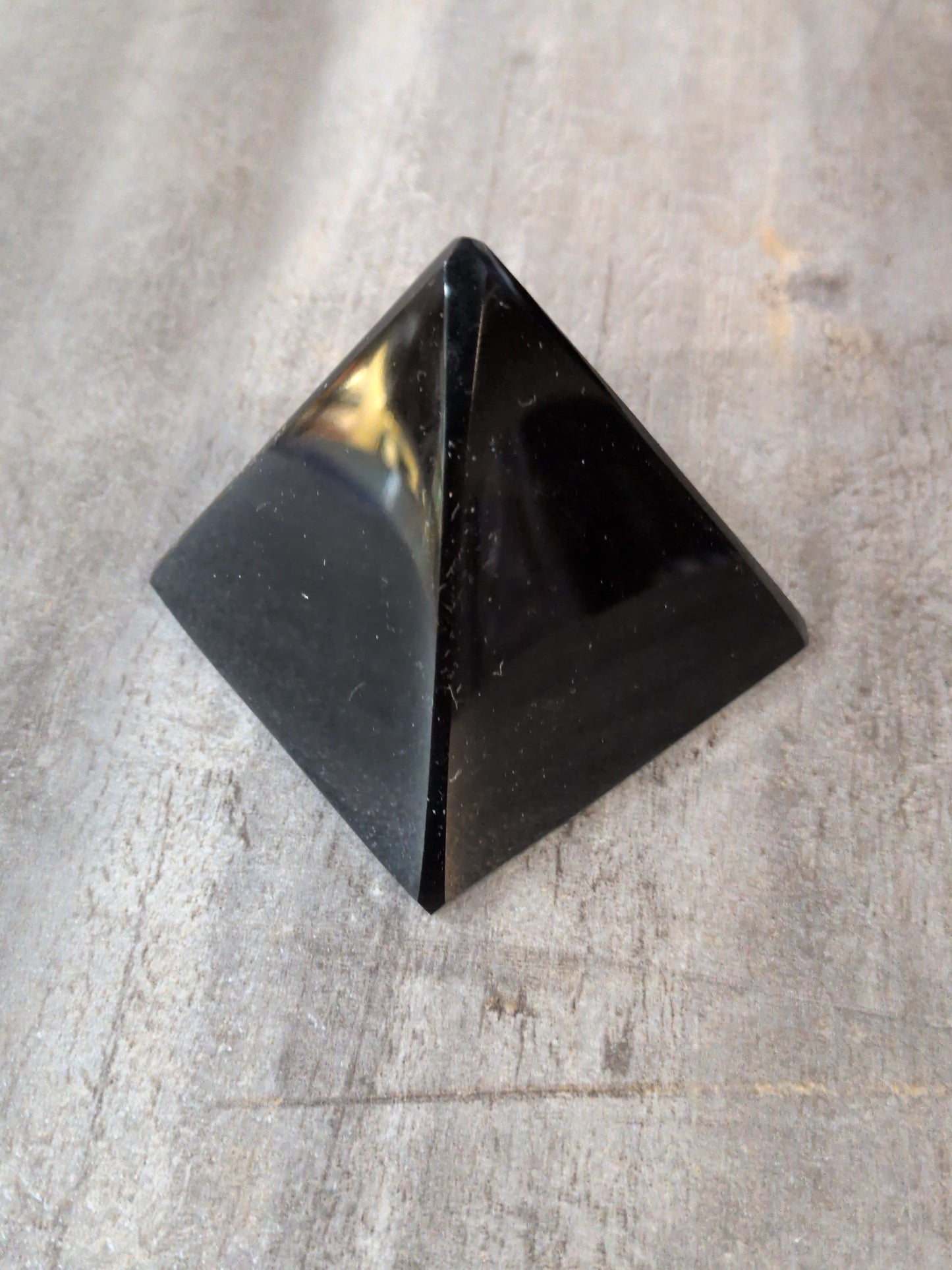 Black Obsidian Pyramid 2 1/2"