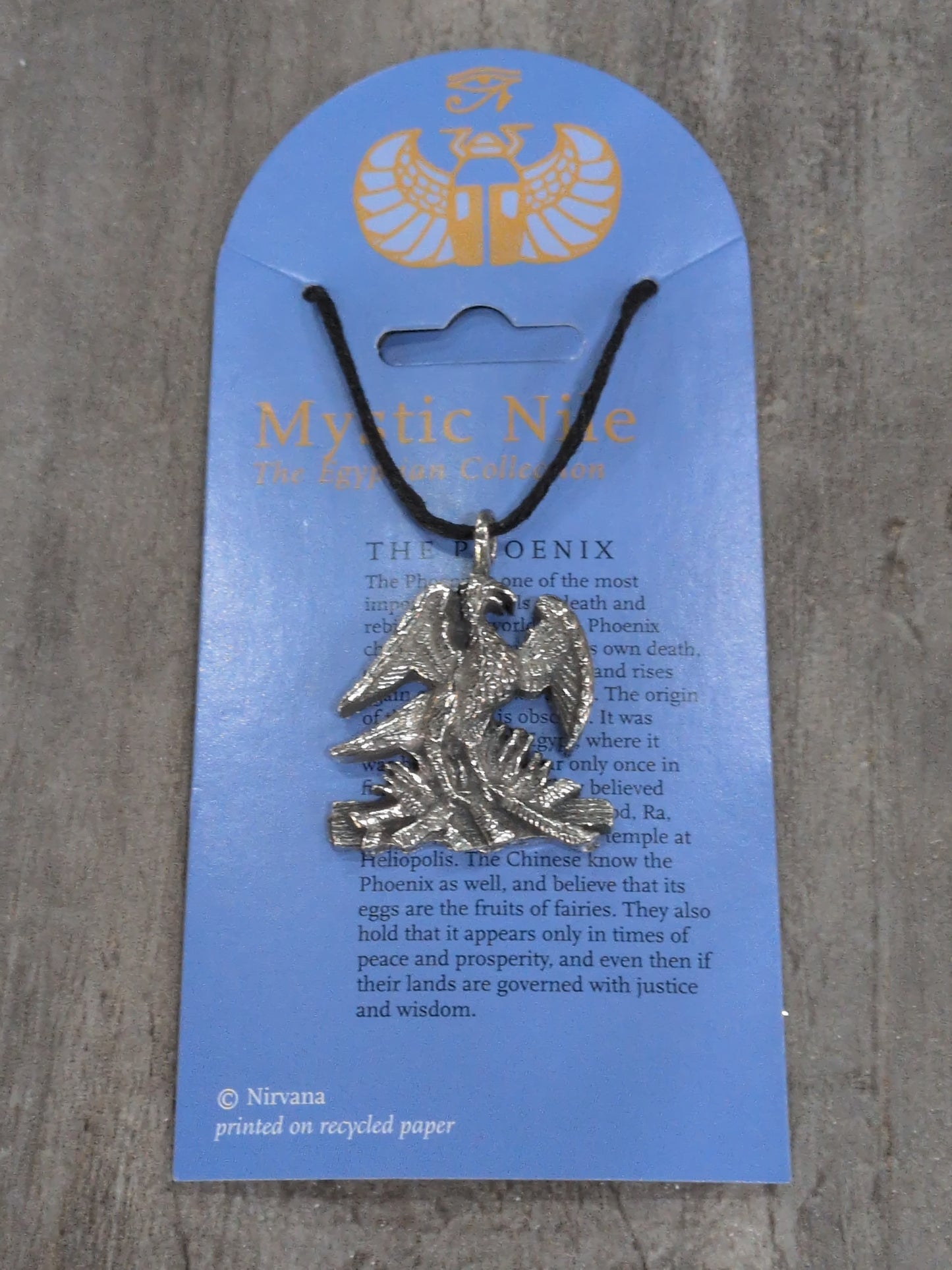 Mystic Nile (Egyptian Collection) The Phoenix Rising Pewter Pendant