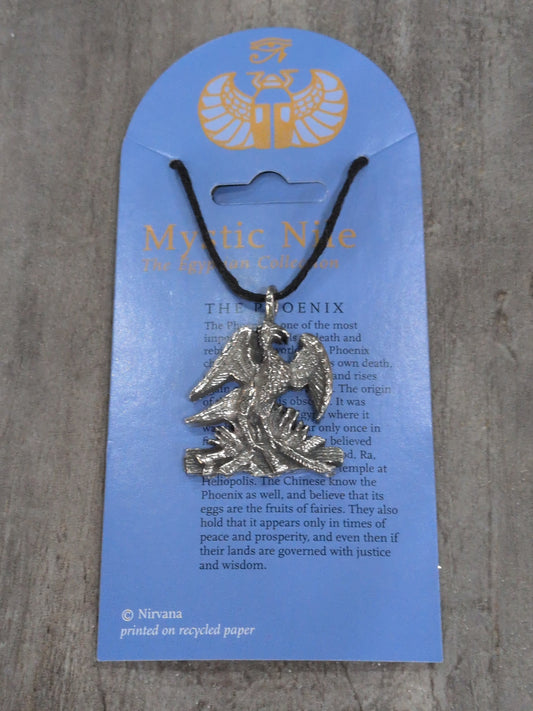 Mystic Nile (Egyptian Collection) The Phoenix Rising Pewter Pendant