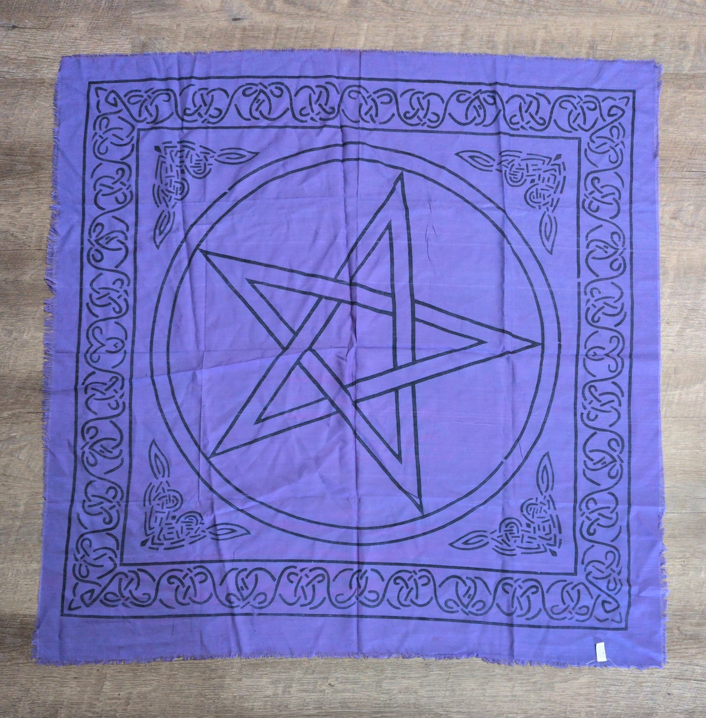 36"x36" Pentacle Altar Cloth (Purple)