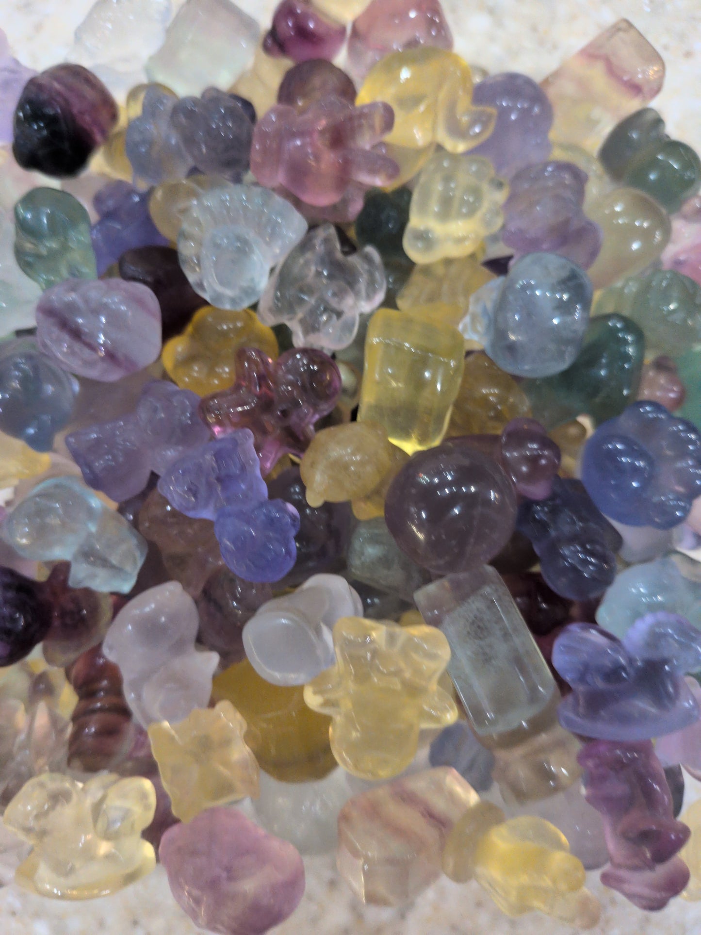 Small carved Fluorite Animals