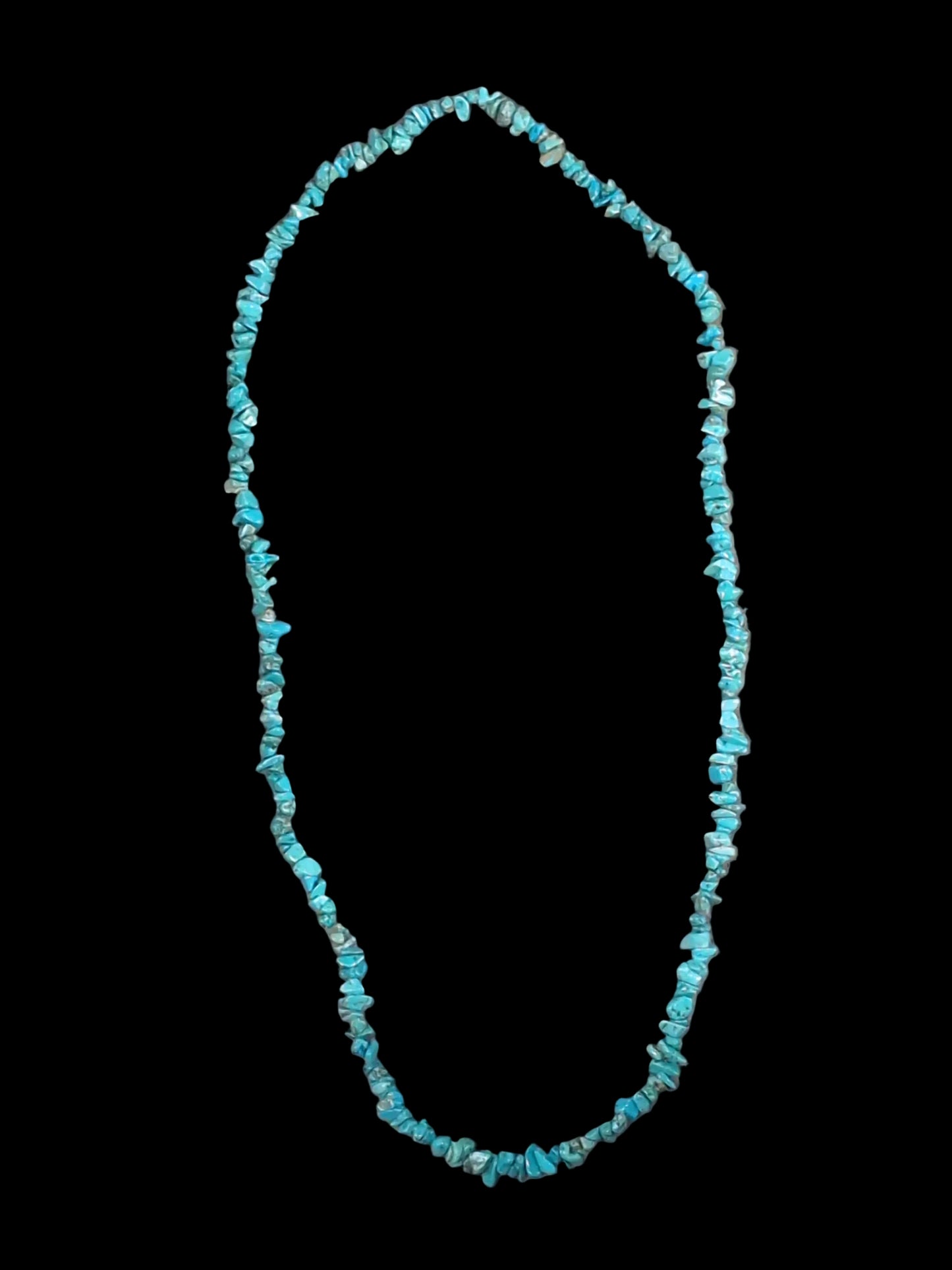 Gemstone Chips Necklace- Dyed Howlite (Turquenite)