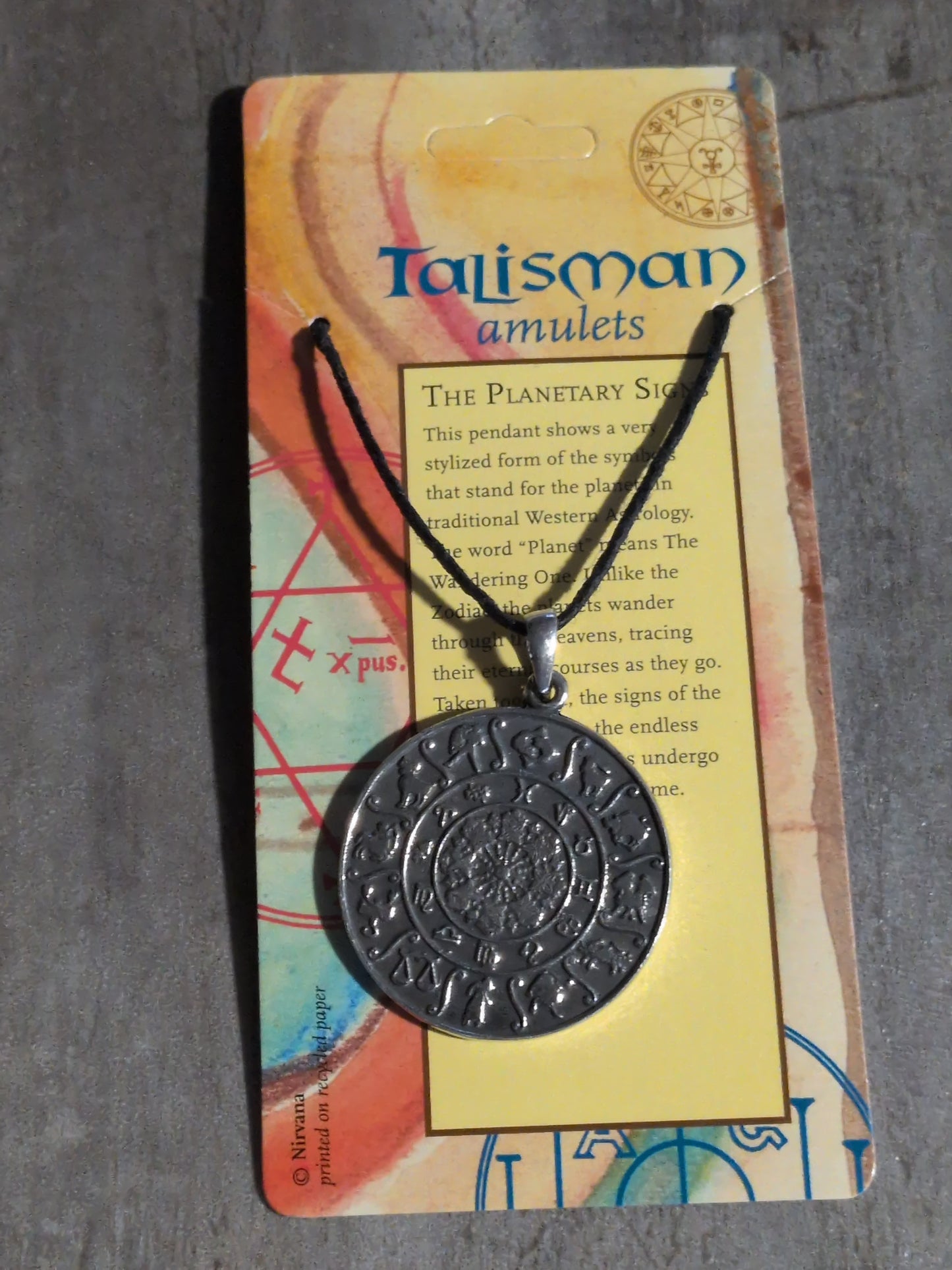 Talisman Amulets The Planetary Signs Pewter Pendant