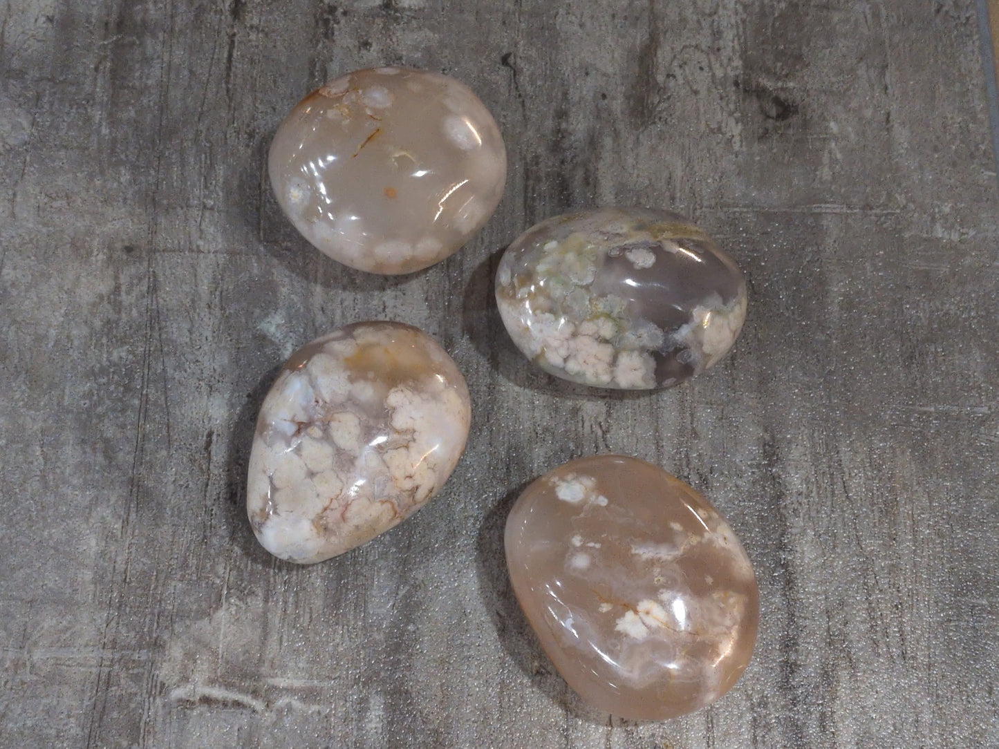 Flower Agate palm stone Priced Each