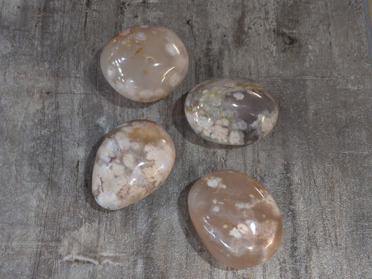 Flower Agate palm stone Priced Each