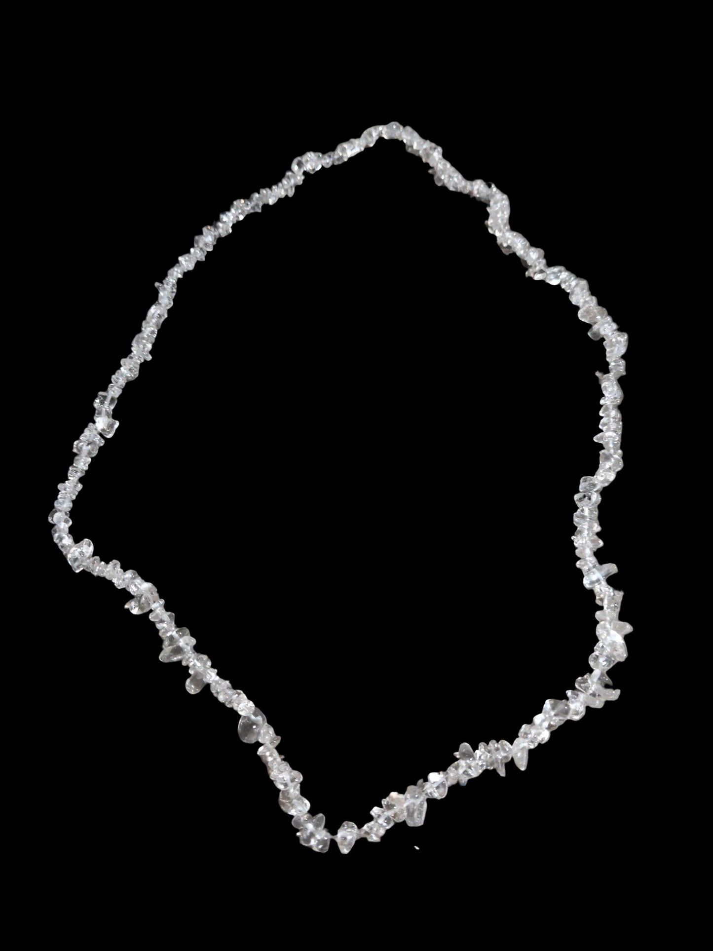 Gemstone Chips Necklace- Clear Quartz