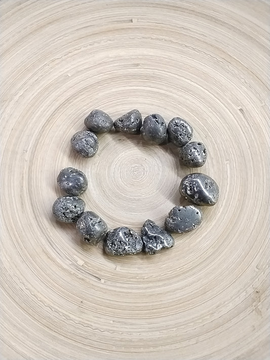 Pyrite Tumbled Stone