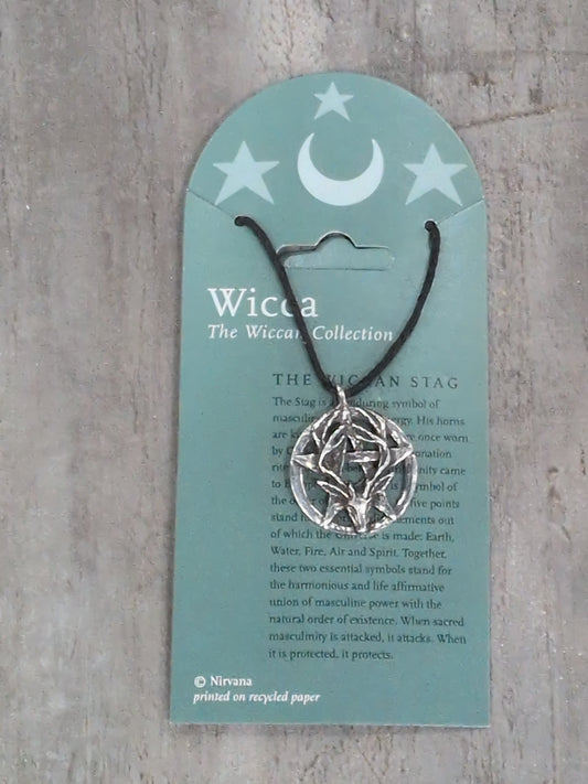Wicca Collection Wiccan Stag Pewter Pendant