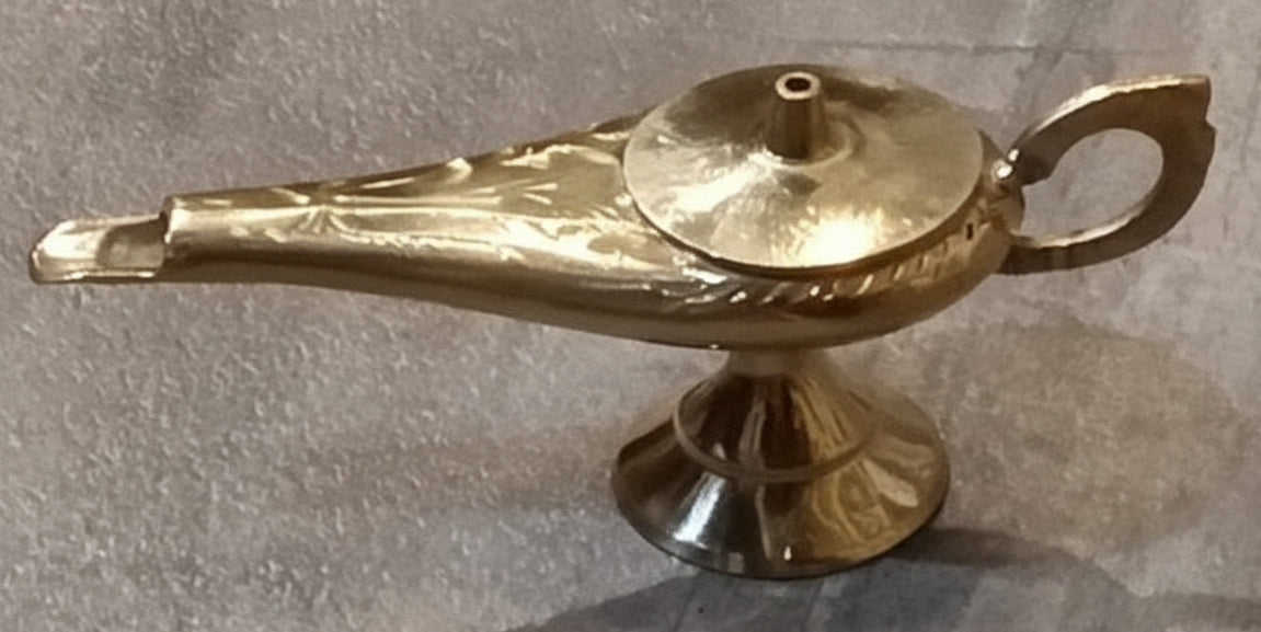 Brass 'Adaddin' Lamp Incense burner (5")