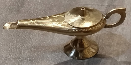 Brass 'Adaddin' Lamp Incense burner (5")