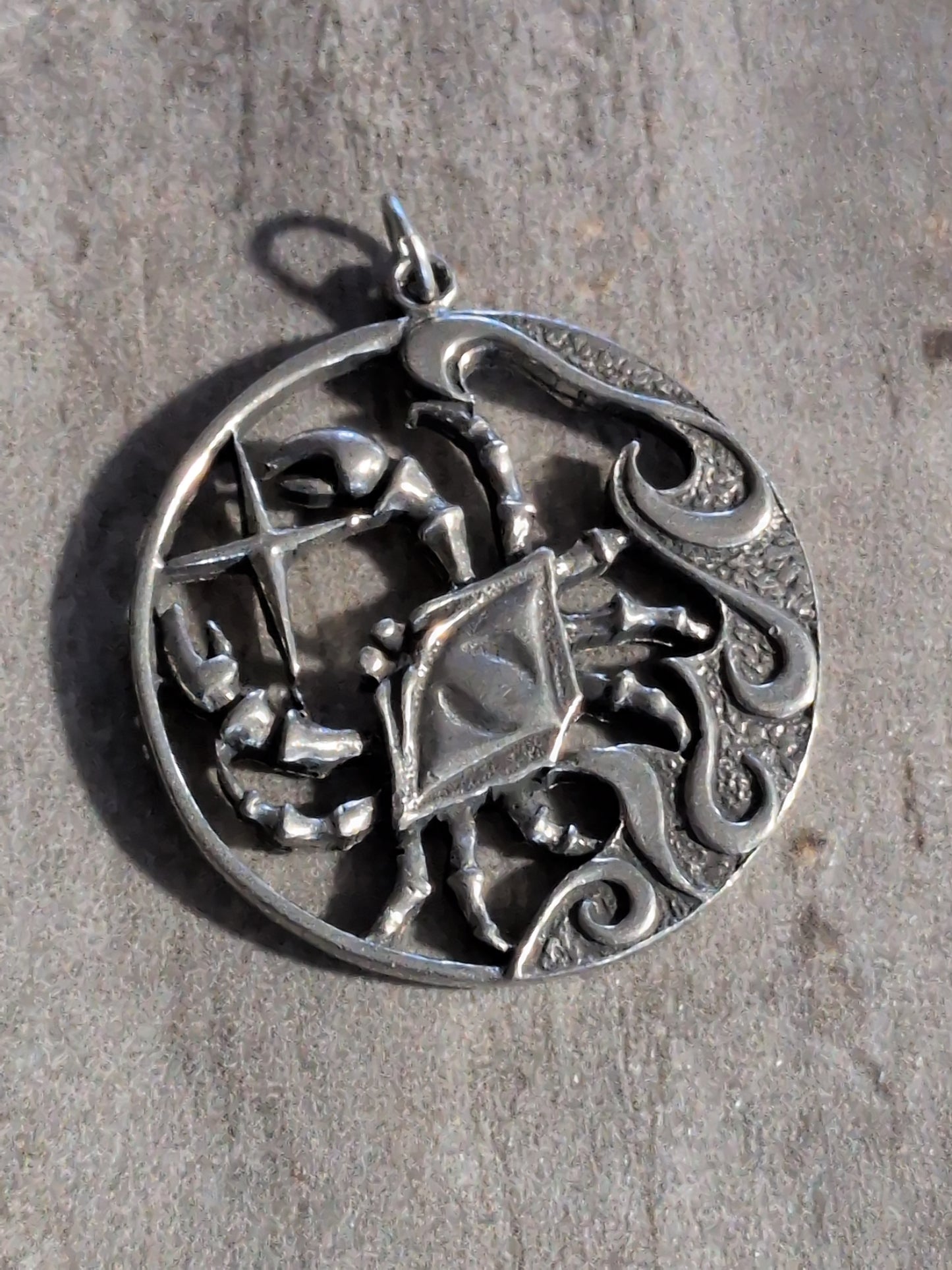 Zodiac Talisman Large Cancer Pewter Pendant