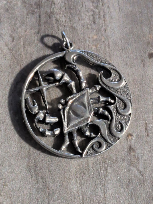 Zodiac Talisman Large Cancer Pewter Pendant