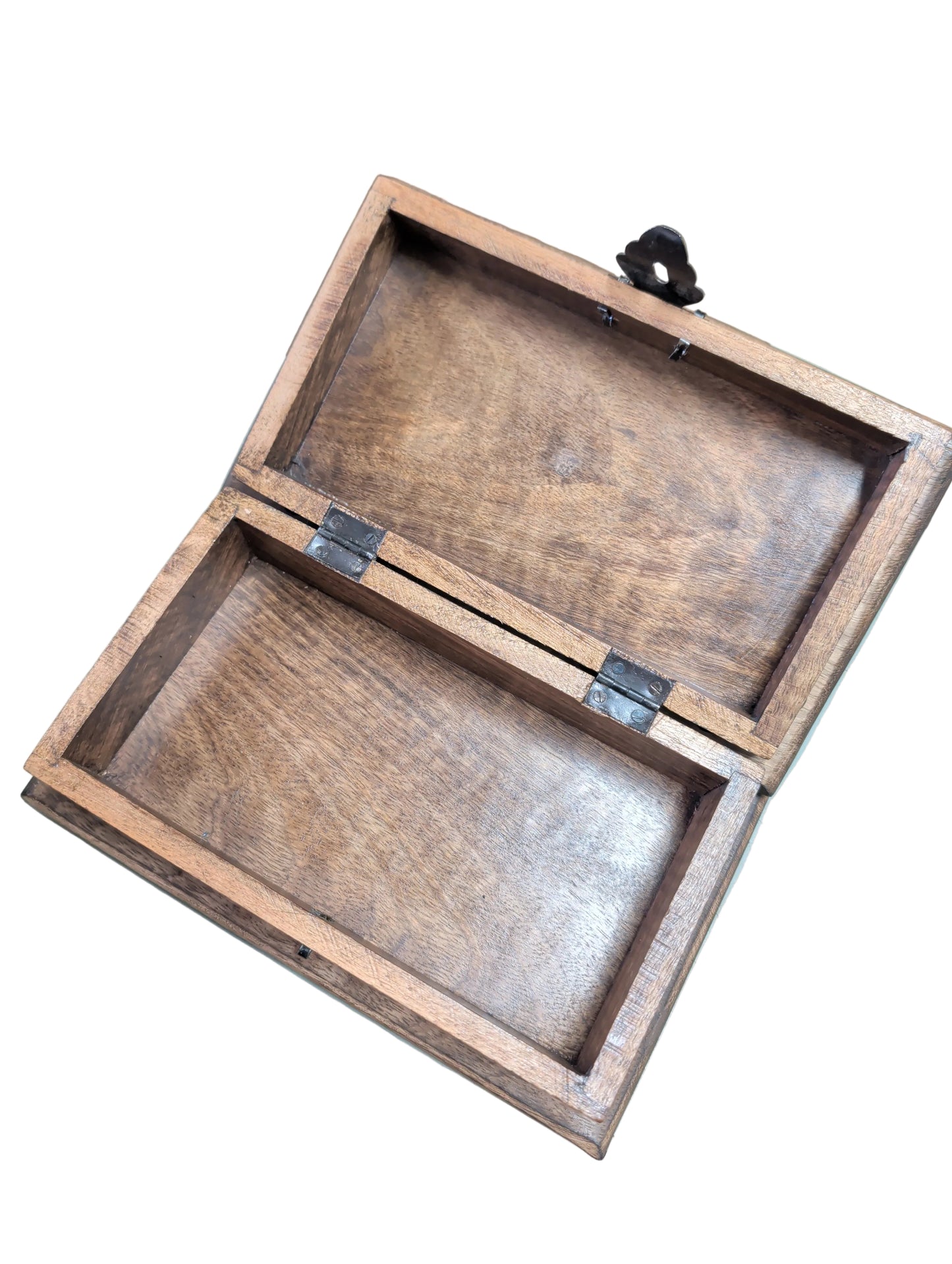 Mango Wood Sun Box With Metal Accents