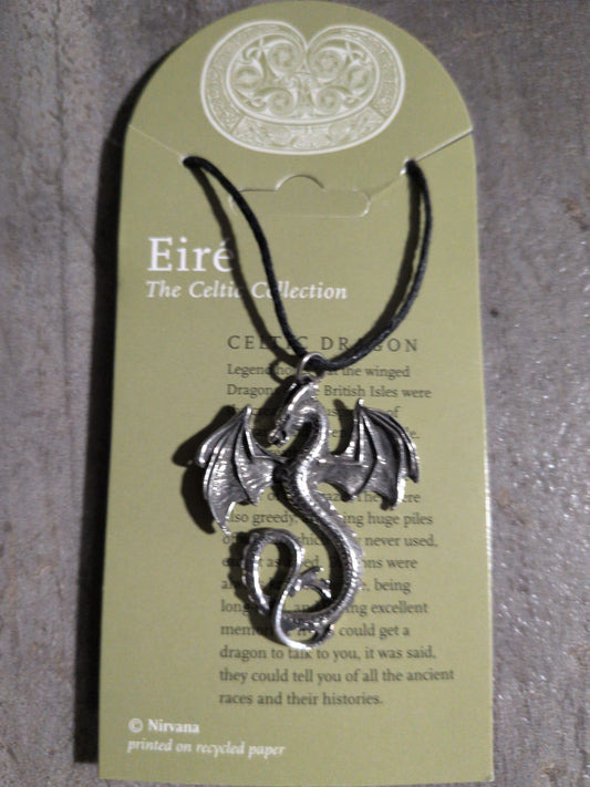 Eiré Celtic Collection Small Celtic Dragon Pewter Pendant