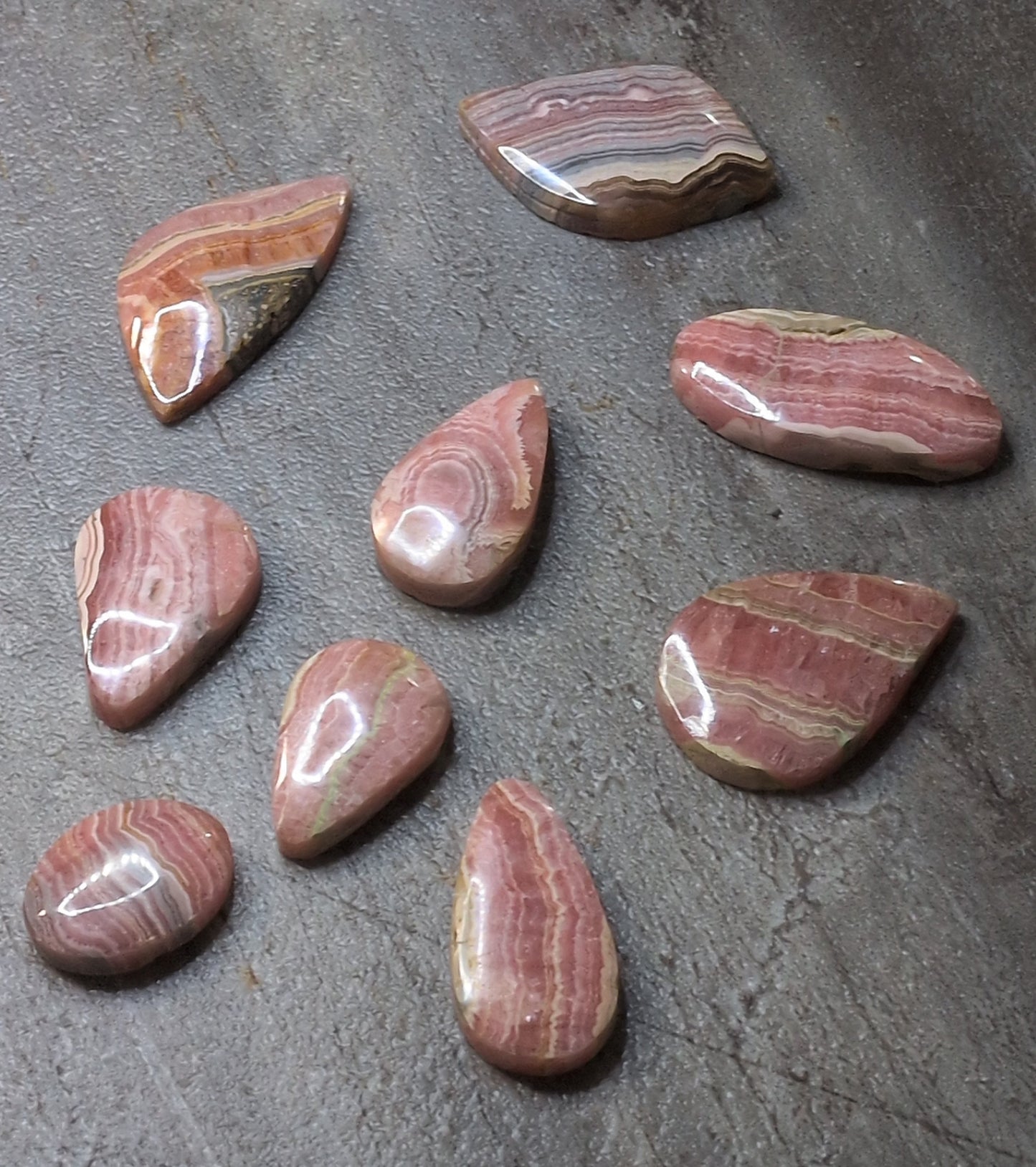 Assorted Rhodochrosite Cabochons