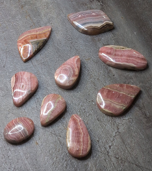 Assorted Rhodochrosite Cabochons