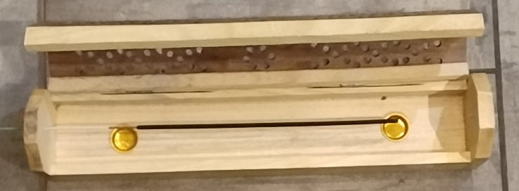 Two-tone wood Incense Coffin Box
