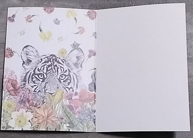 White Tiger w/ Flowers Gift Card