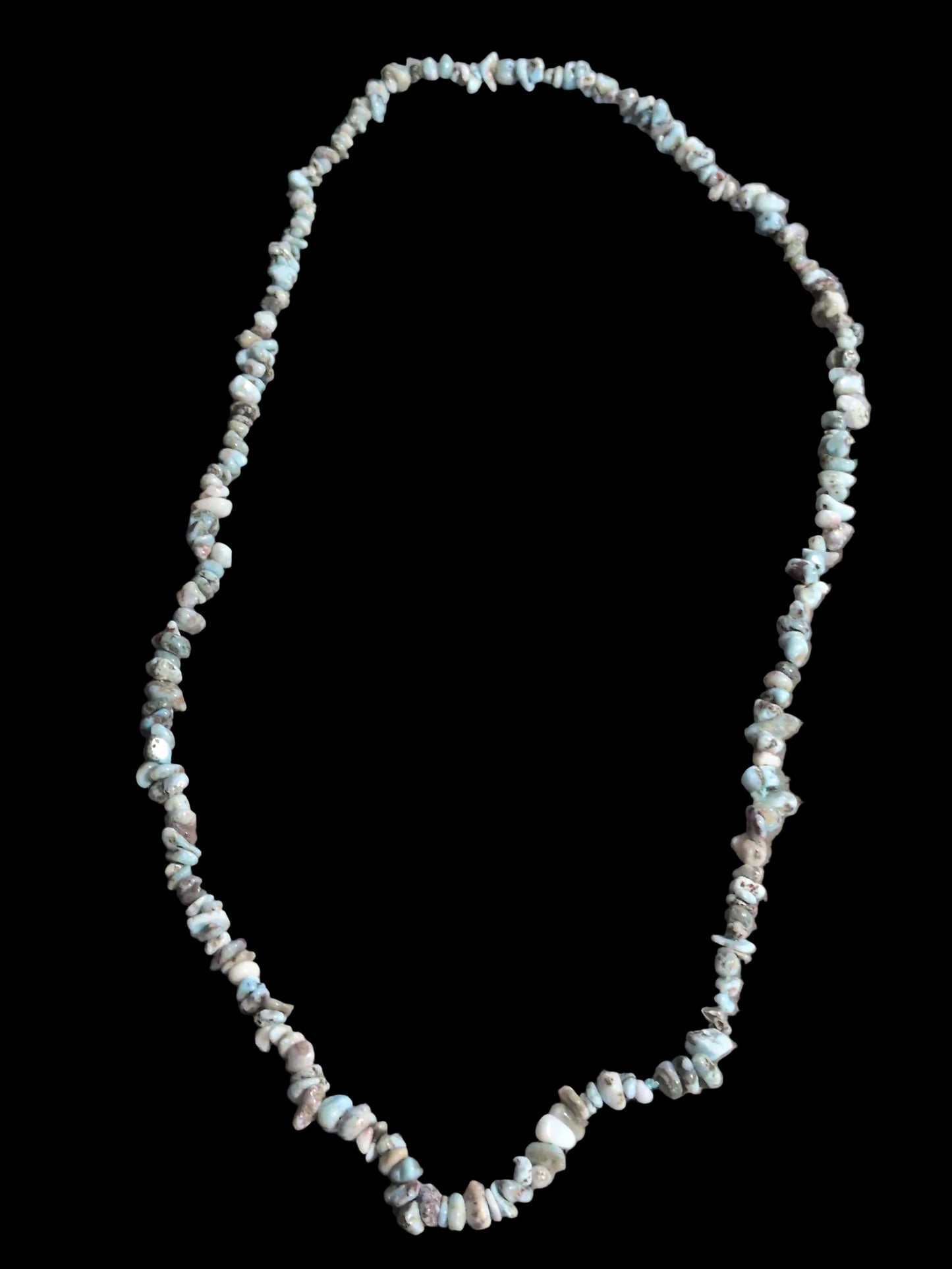 Gemstone Chips Necklace- Larimar