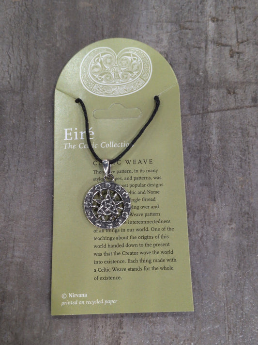 Eiré Celtic Collection Celtic Weave Pentagram / Traueta Pewter Pendant