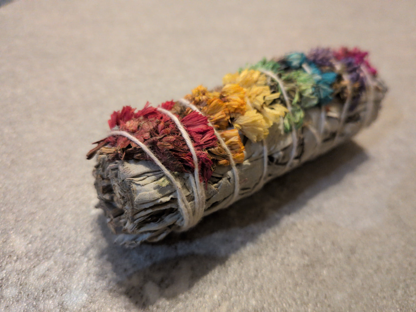Rainbow Carnation White Sage Bundle