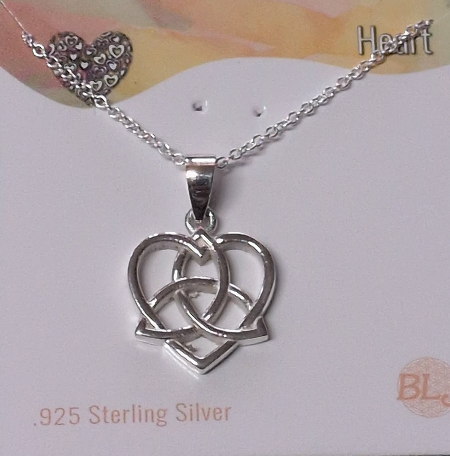 Celtic Heart Sterling Silver Pendant w/ chain
