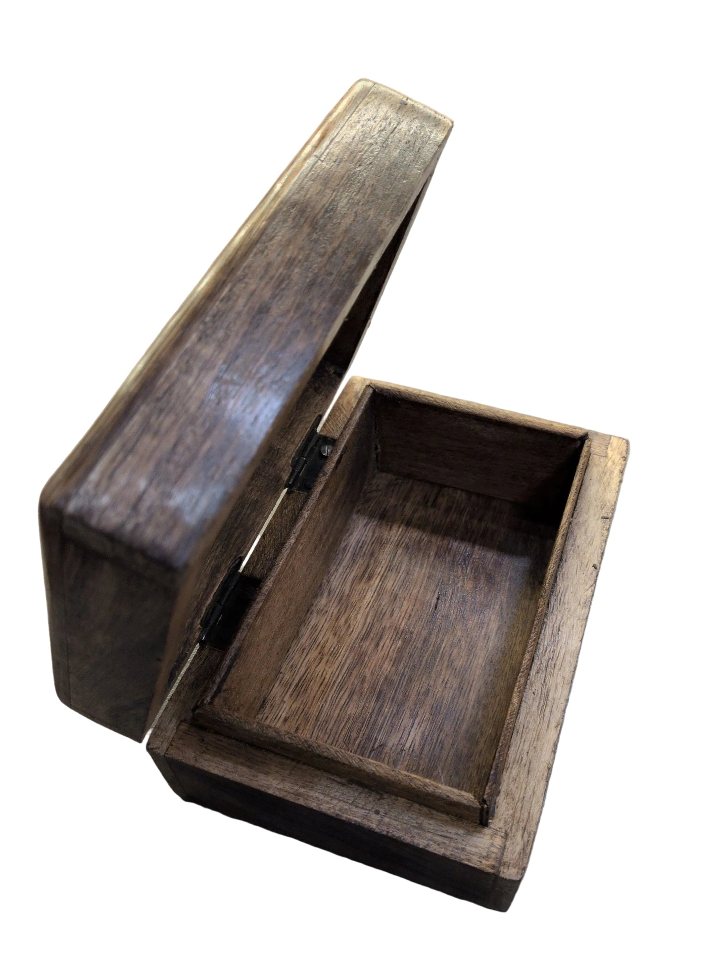 Carved Pentagram wood Tarot storage box