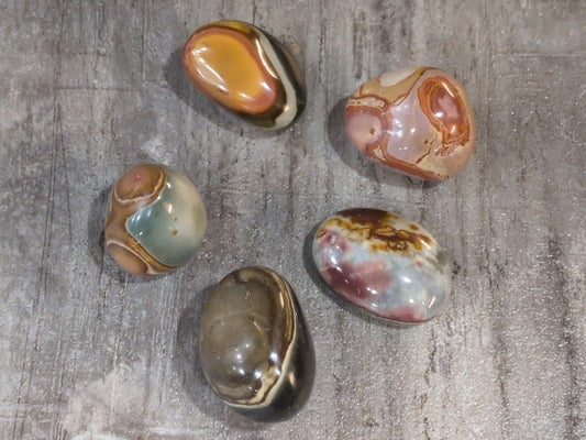 Polychrome Jasper palm stone