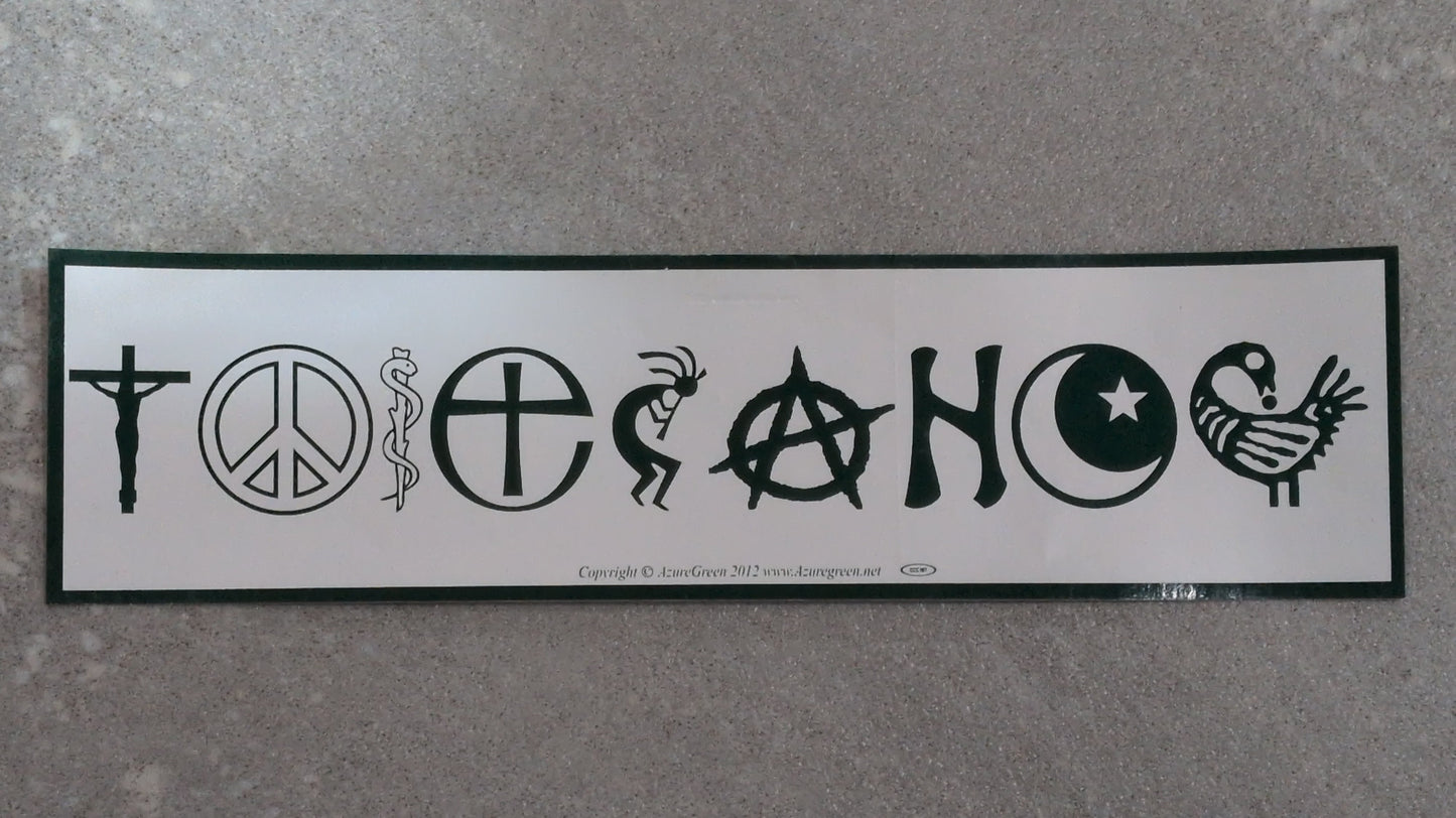 Religious coexist bumper sticker