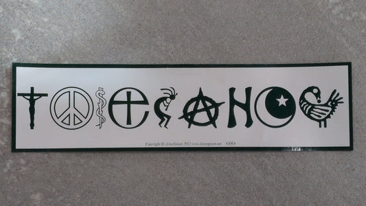 Religious coexist bumper sticker