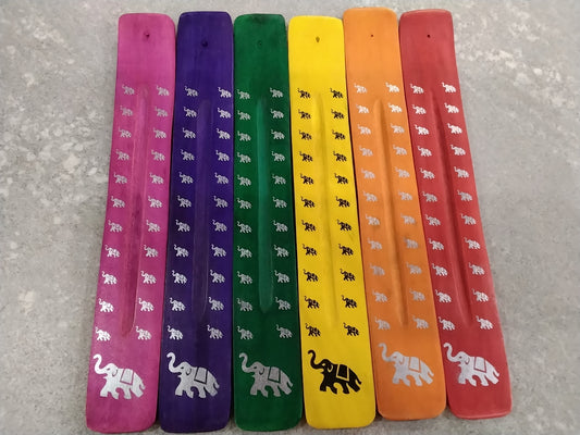 Assorted Wooden Elephant Incense Burner