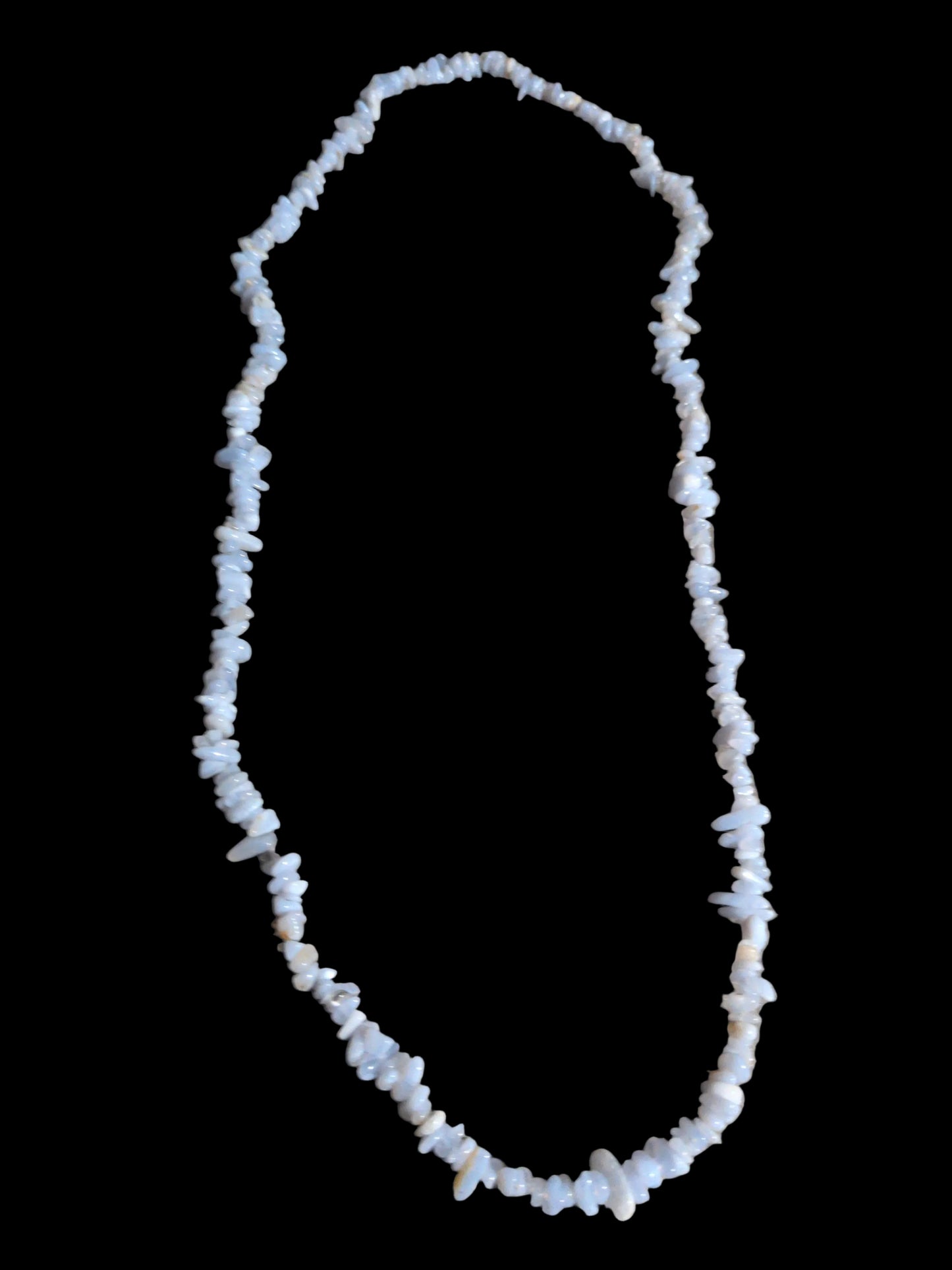 Gemstone Chips Necklace- Blue Lace Agate