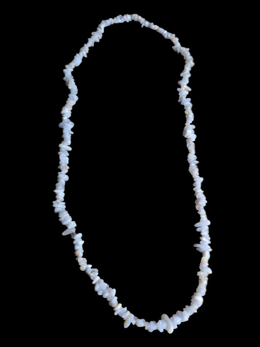Gemstone Chips Necklace- Blue Lace Agate