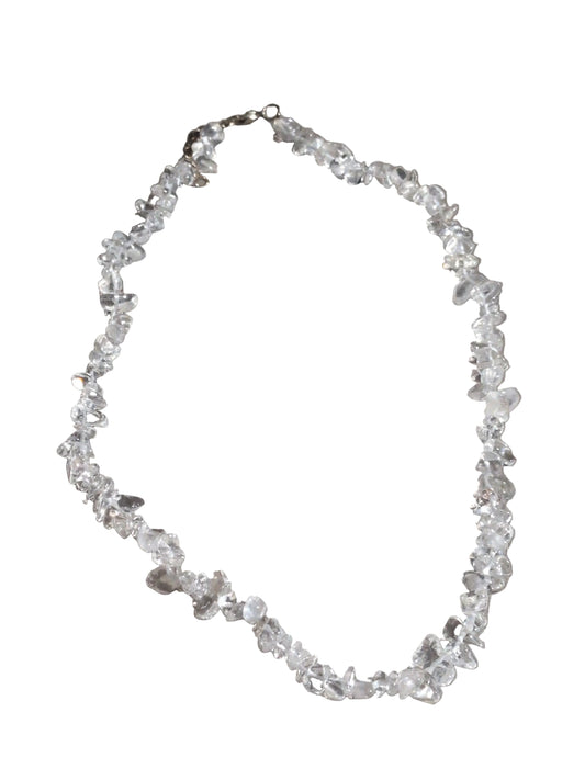 Gemstone Chips Choker- Clear Quartz