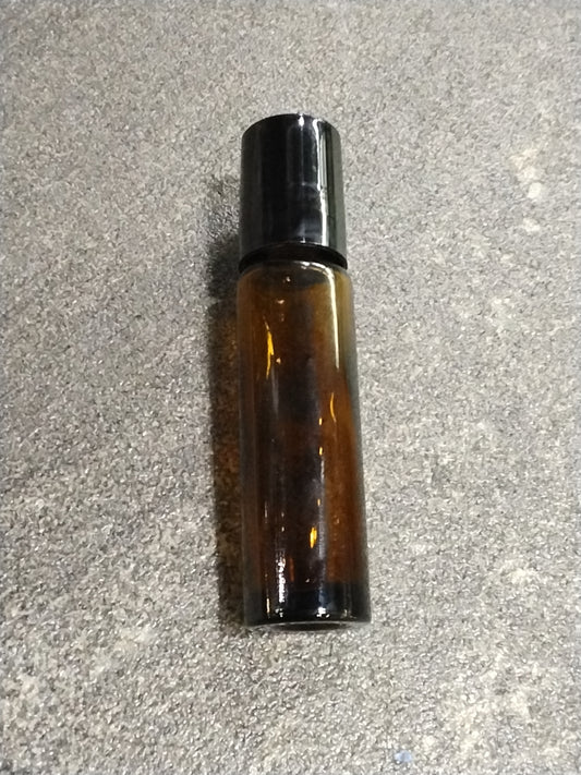 1/3oz Amber Glass Roll-on bottle w/ Metal Ball