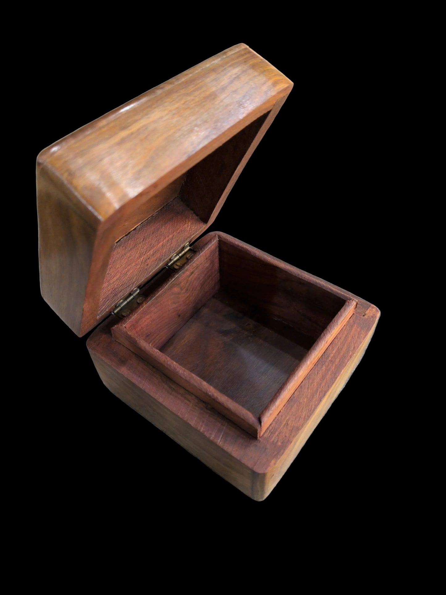 Celtic Triquetra wood box w/brass applique