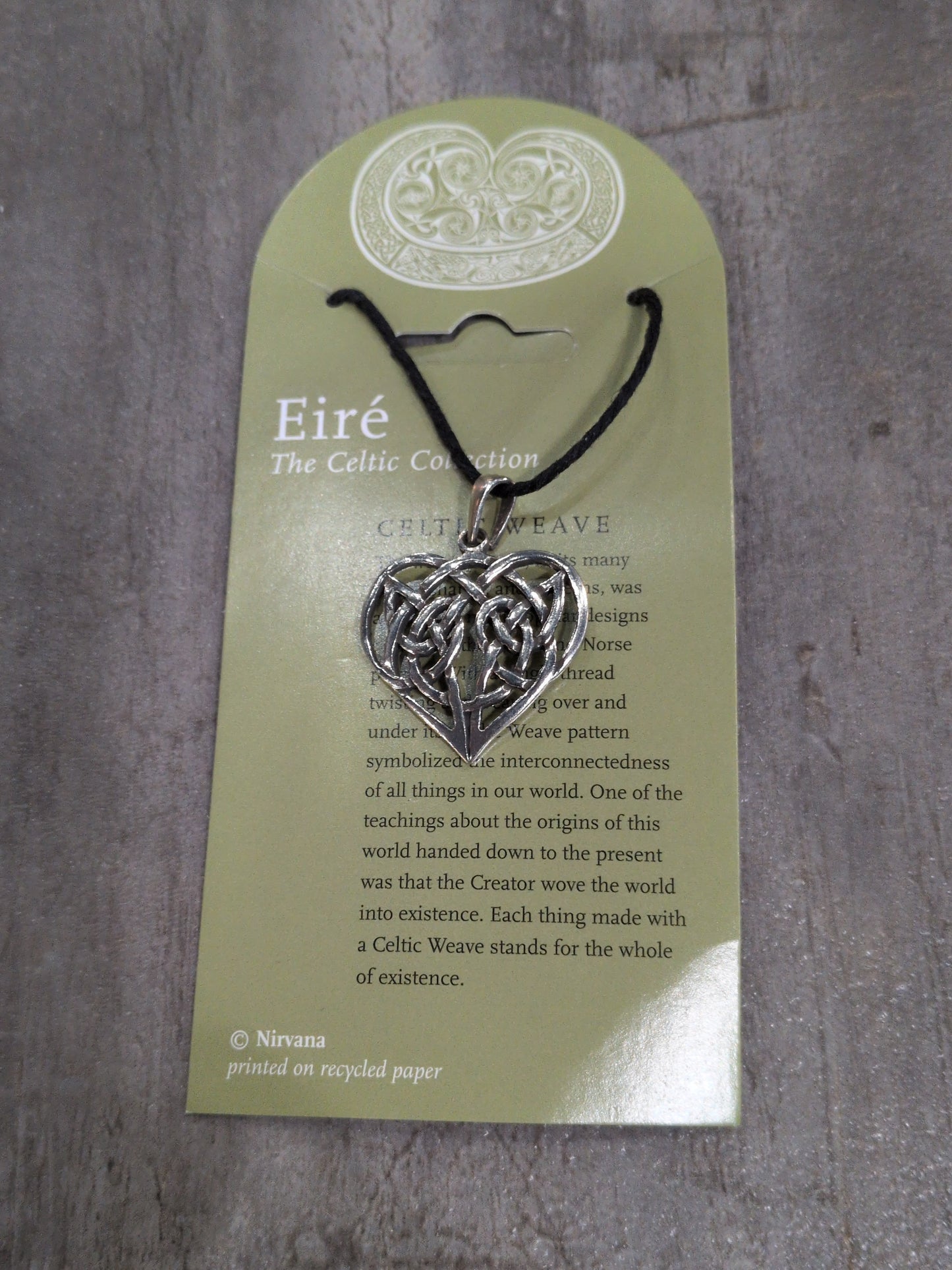 Eiré Celtic Collection Celtic Weave Heart Pewter Pendant