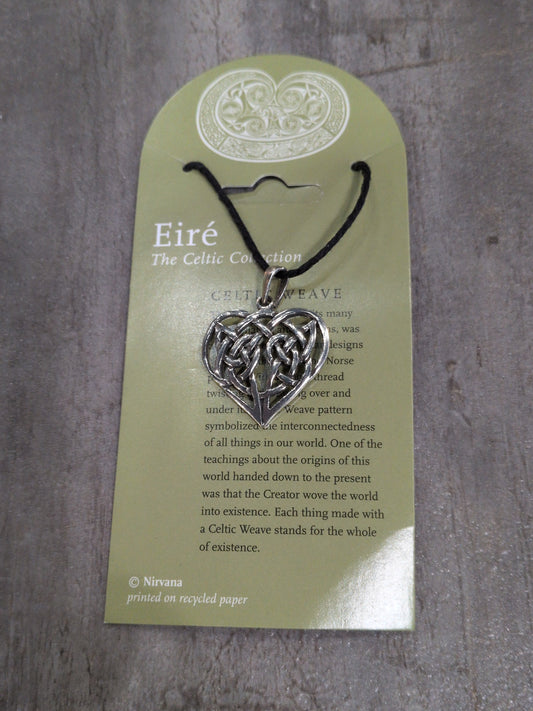 Eiré Celtic Collection Celtic Weave Heart Pewter Pendant